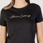 T-shirt Armani Exchange  Nero - Oro - Foto 2