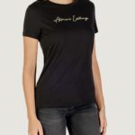 T-shirt Armani Exchange  Nero - Oro - Foto 5