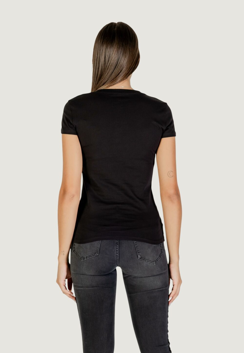T-shirt Armani Exchange  Nero - Oro - Foto 5