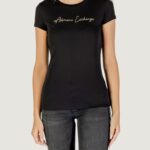 T-shirt Armani Exchange  Nero - Oro - Foto 1