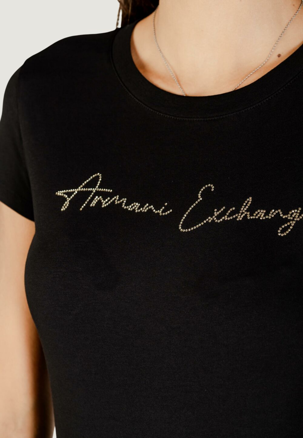 T-shirt Armani Exchange  Nero - Oro - Foto 5