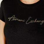 T-shirt Armani Exchange  Nero - Oro - Foto 5