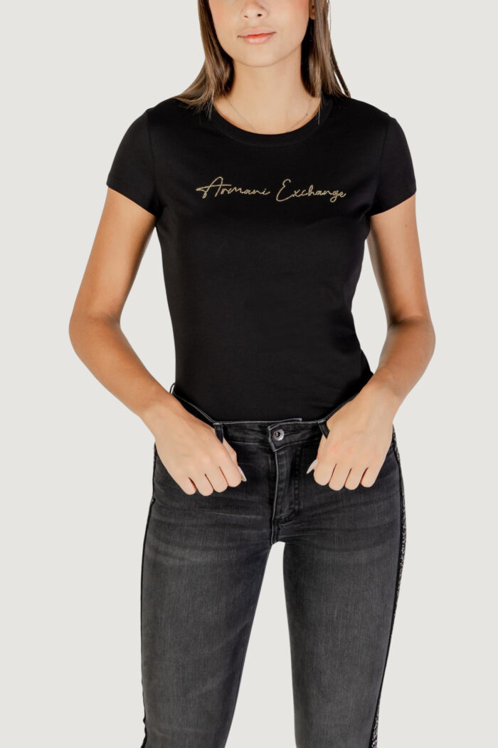 T-shirt Armani Exchange  Nero – Oro