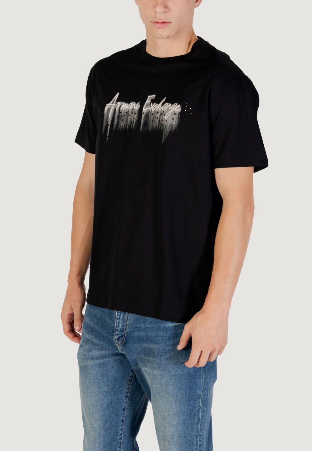T-shirt Armani Exchange  Nero - Foto 4