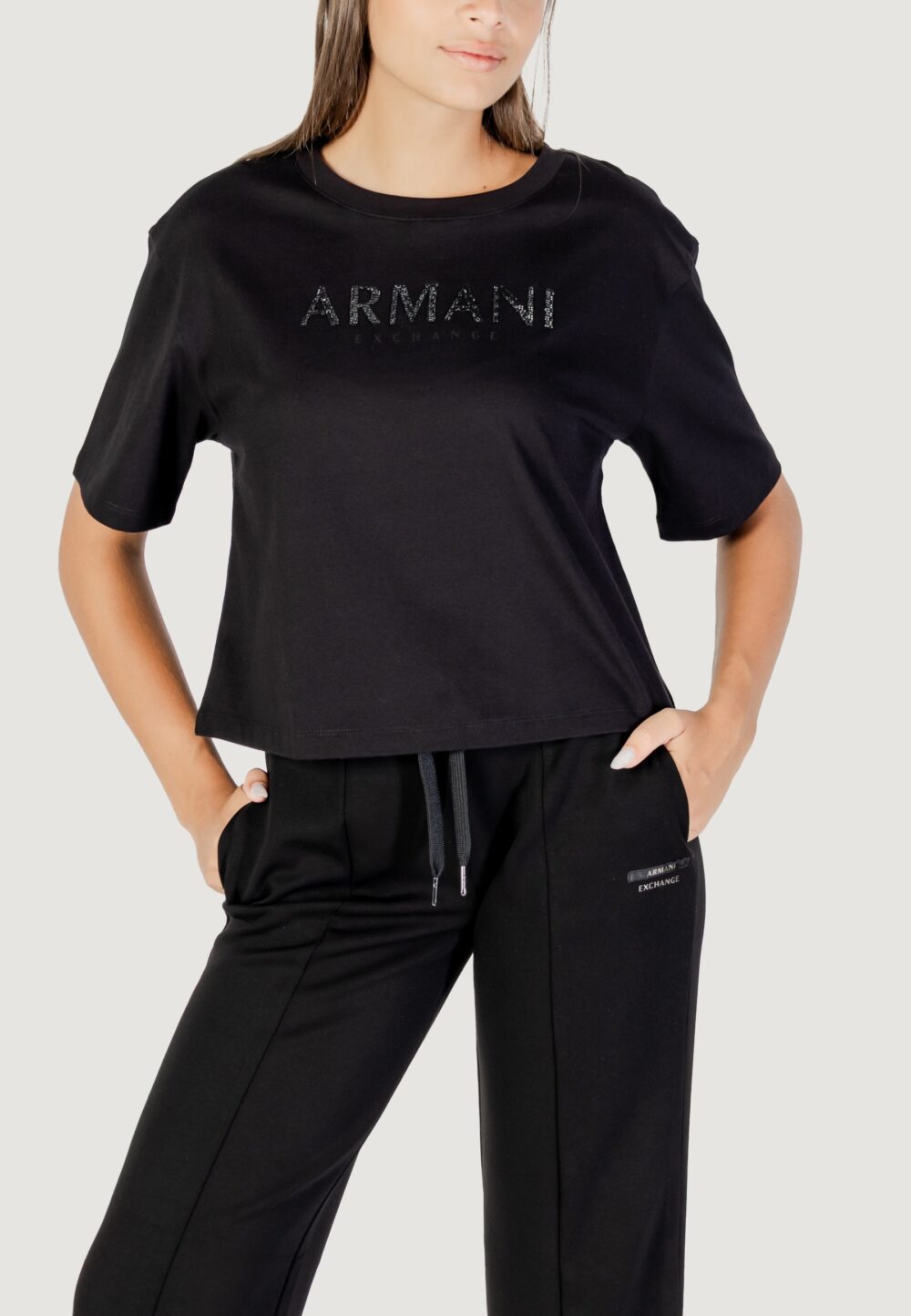 T-shirt Armani Exchange  Nero - Foto 1