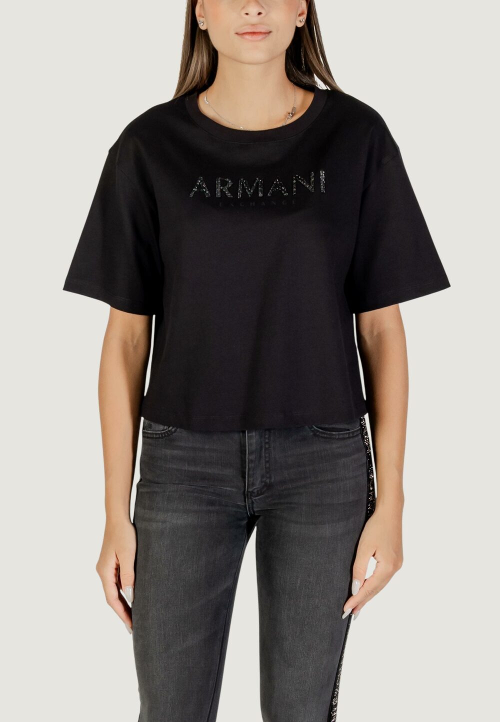 T-shirt Armani Exchange  Nero - Foto 2