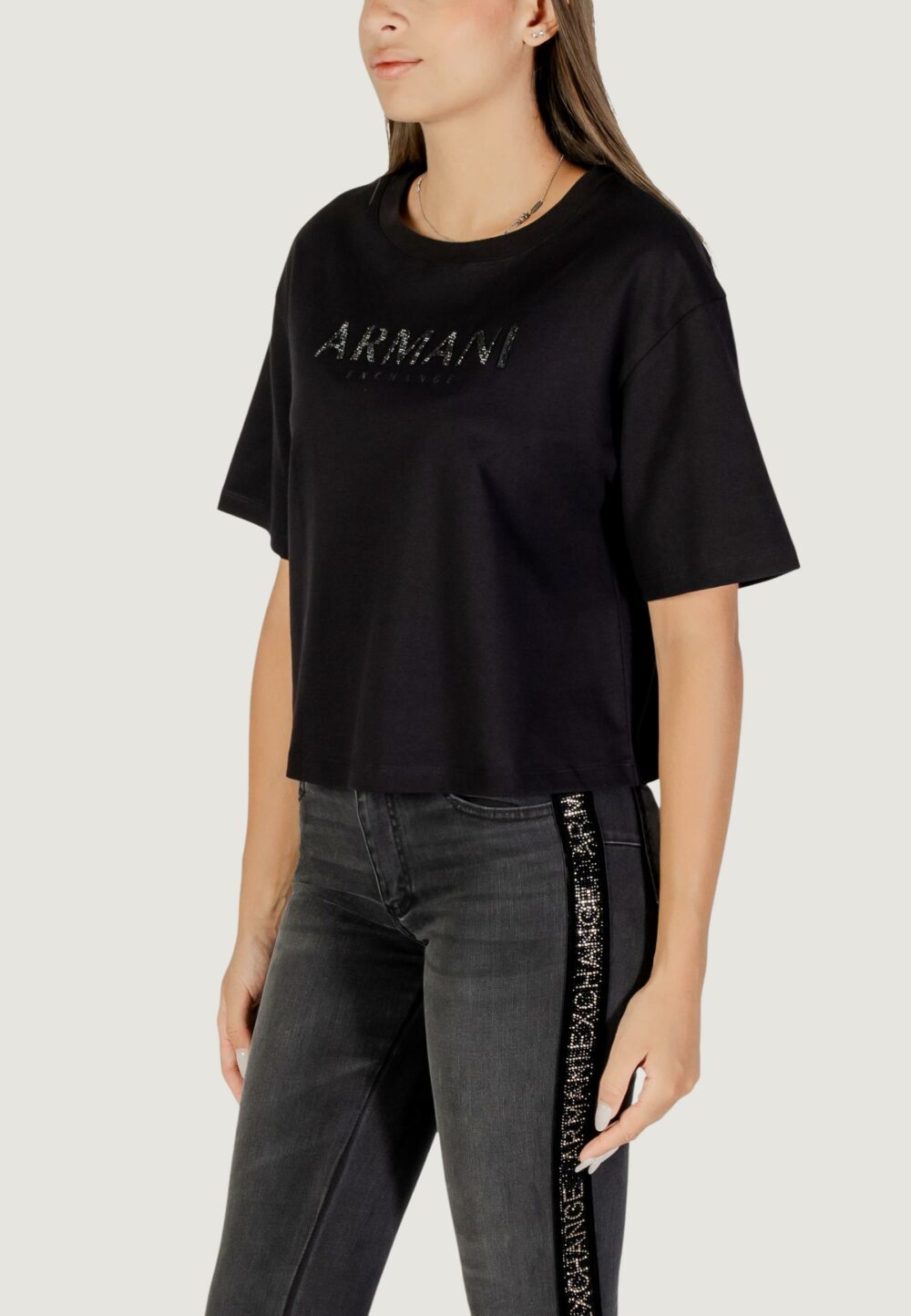 T-shirt Armani Exchange  Nero - Foto 3