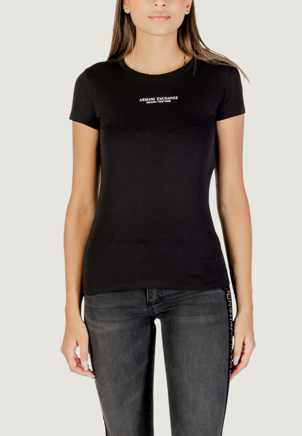 T-shirt Armani Exchange  Nero - Foto 2