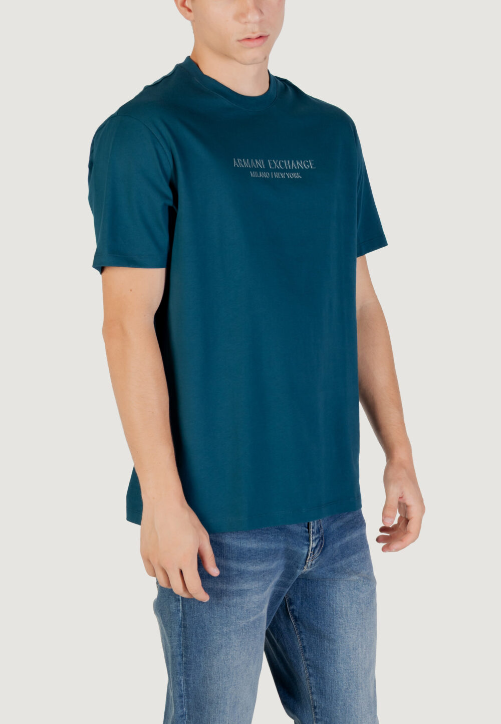 T-shirt Armani Exchange  Petrolio - Foto 3