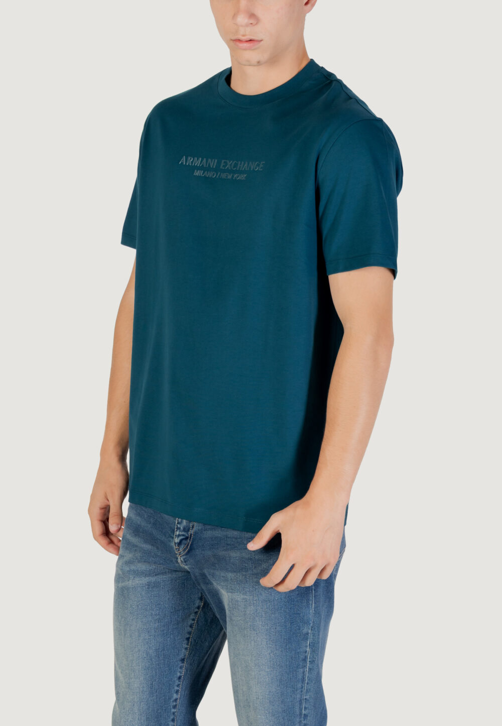 T-shirt Armani Exchange  Petrolio - Foto 4
