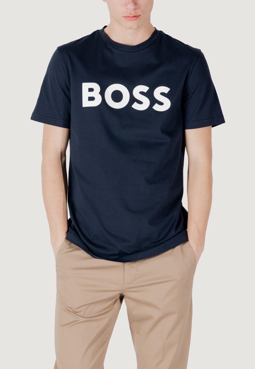 T-shirt Boss THINKING 1 Blue scuro - Foto 3