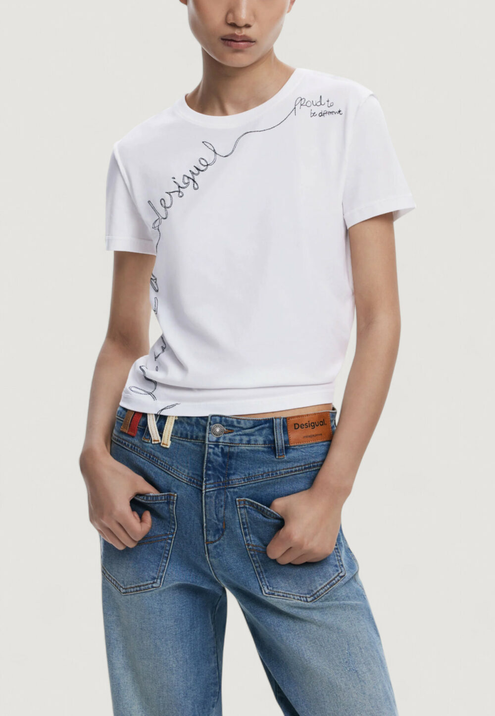 T-shirt Desigual TS_CHARLY Bianco - Foto 1
