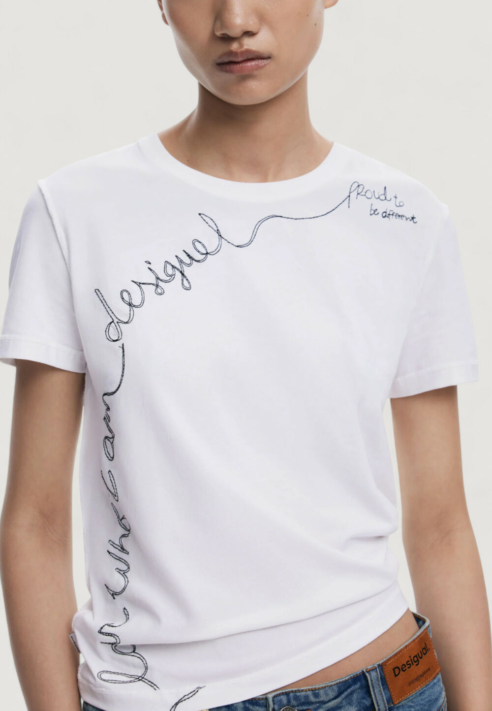 T-shirt Desigual TS_CHARLY Bianco - Foto 3