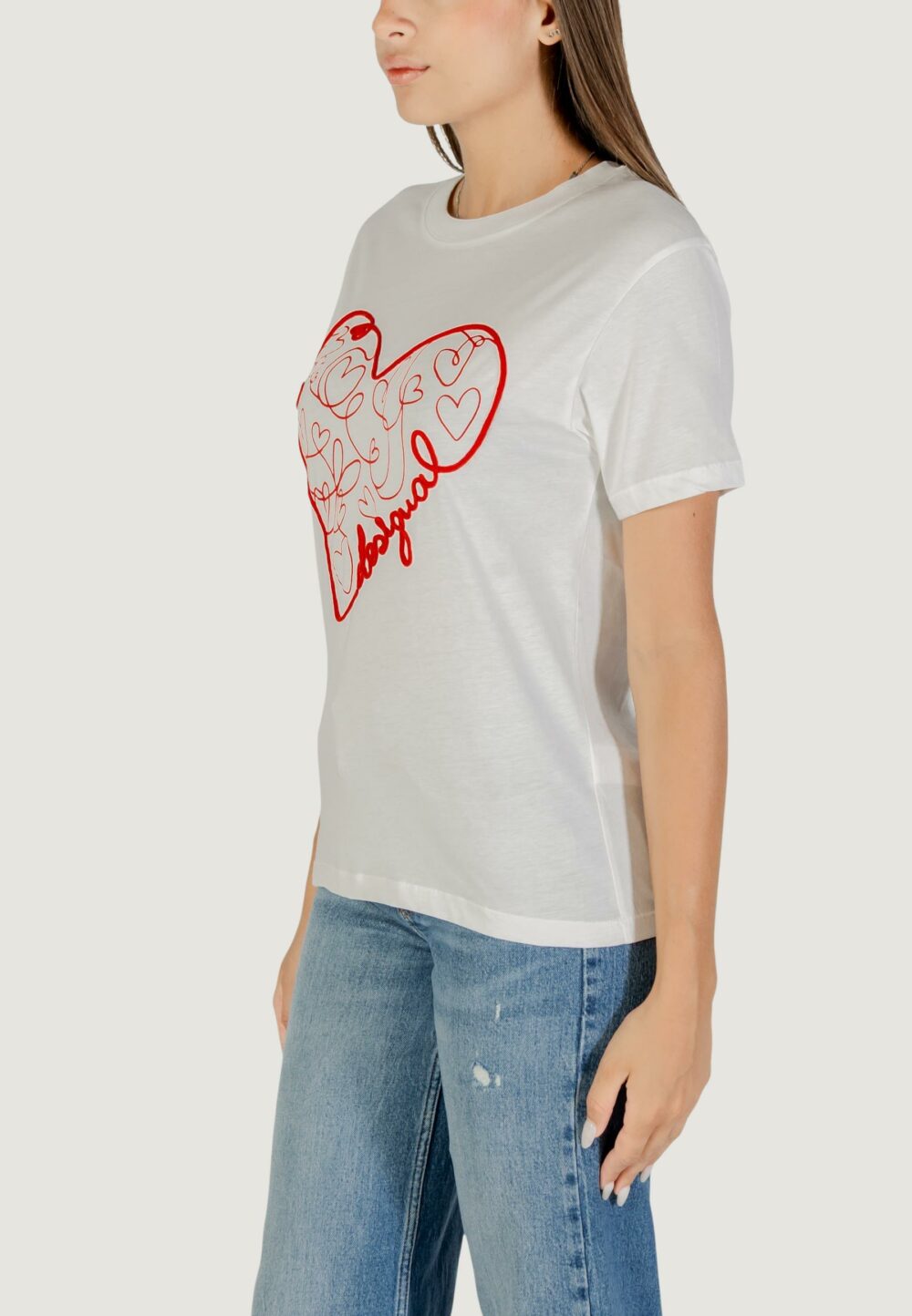 T-shirt Desigual TS_ROMA Bianco - Foto 3