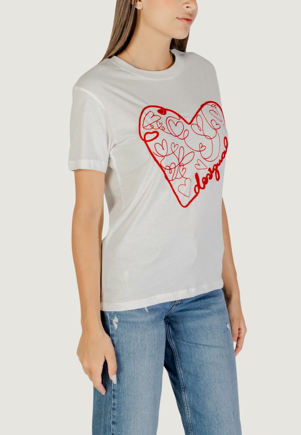 T-shirt Desigual TS_ROMA Bianco - Foto 4