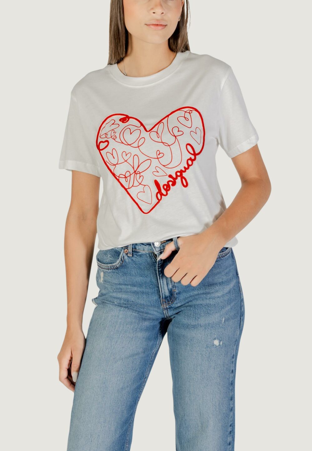 T-shirt Desigual TS_ROMA Bianco - Foto 1