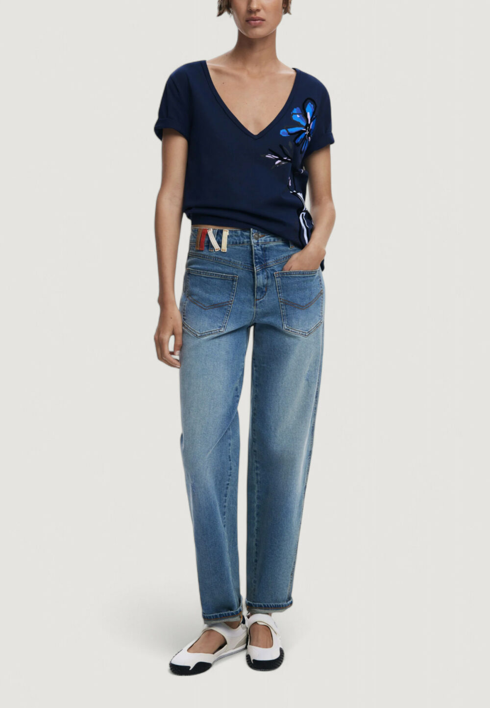 T-shirt Desigual TS_DUMAS Blu - Foto 3