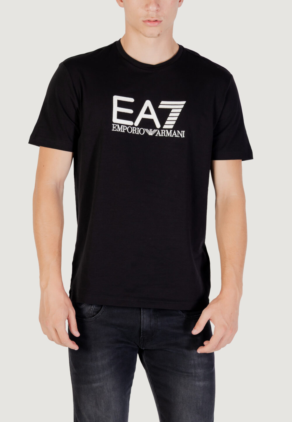 T-shirt EA7  Nero - Beige - Foto 1