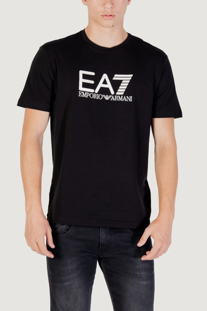 T-shirt Ea7  Nero – Beige