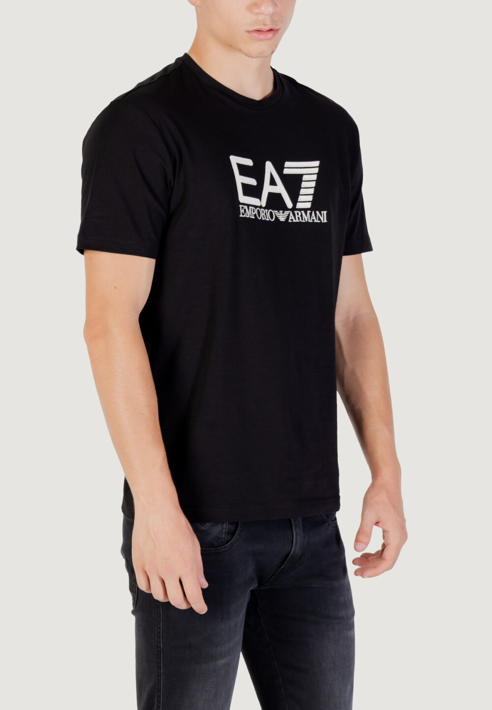 T-shirt EA7  Nero - Beige - Foto 3