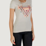 T-shirt Guess SS TRIANGLE FLOWERS TEE Beige - Foto 3