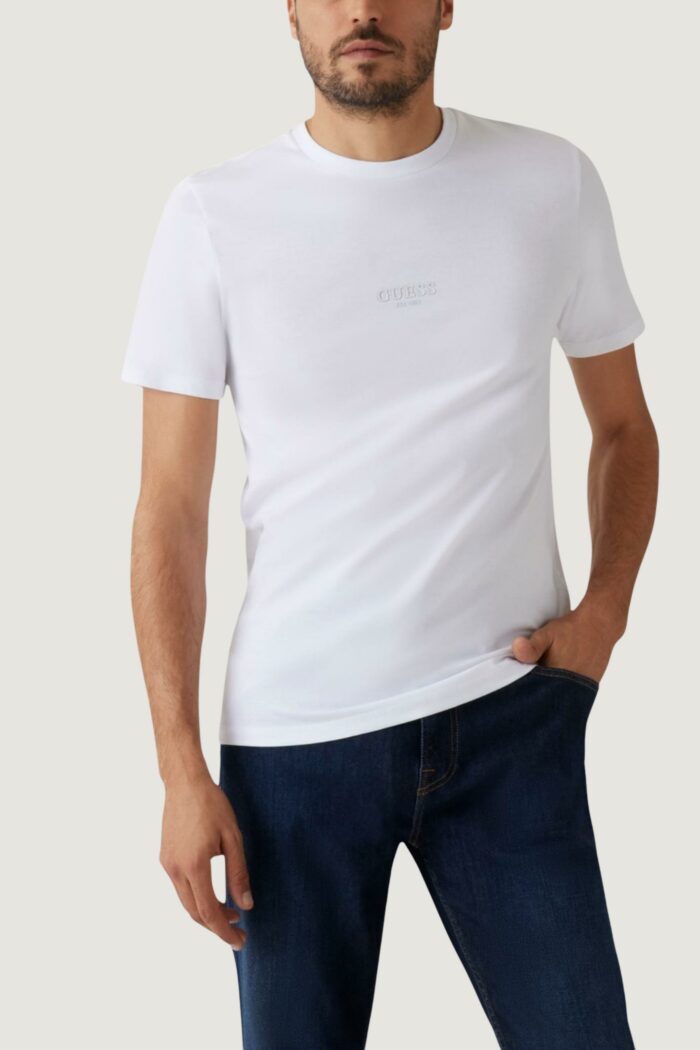 T-shirt Guess AIDY CN SS TEE Bianco