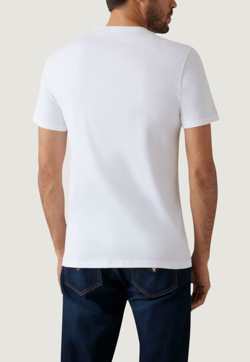 T-shirt Guess AIDY CN SS TEE Bianco - Foto 3