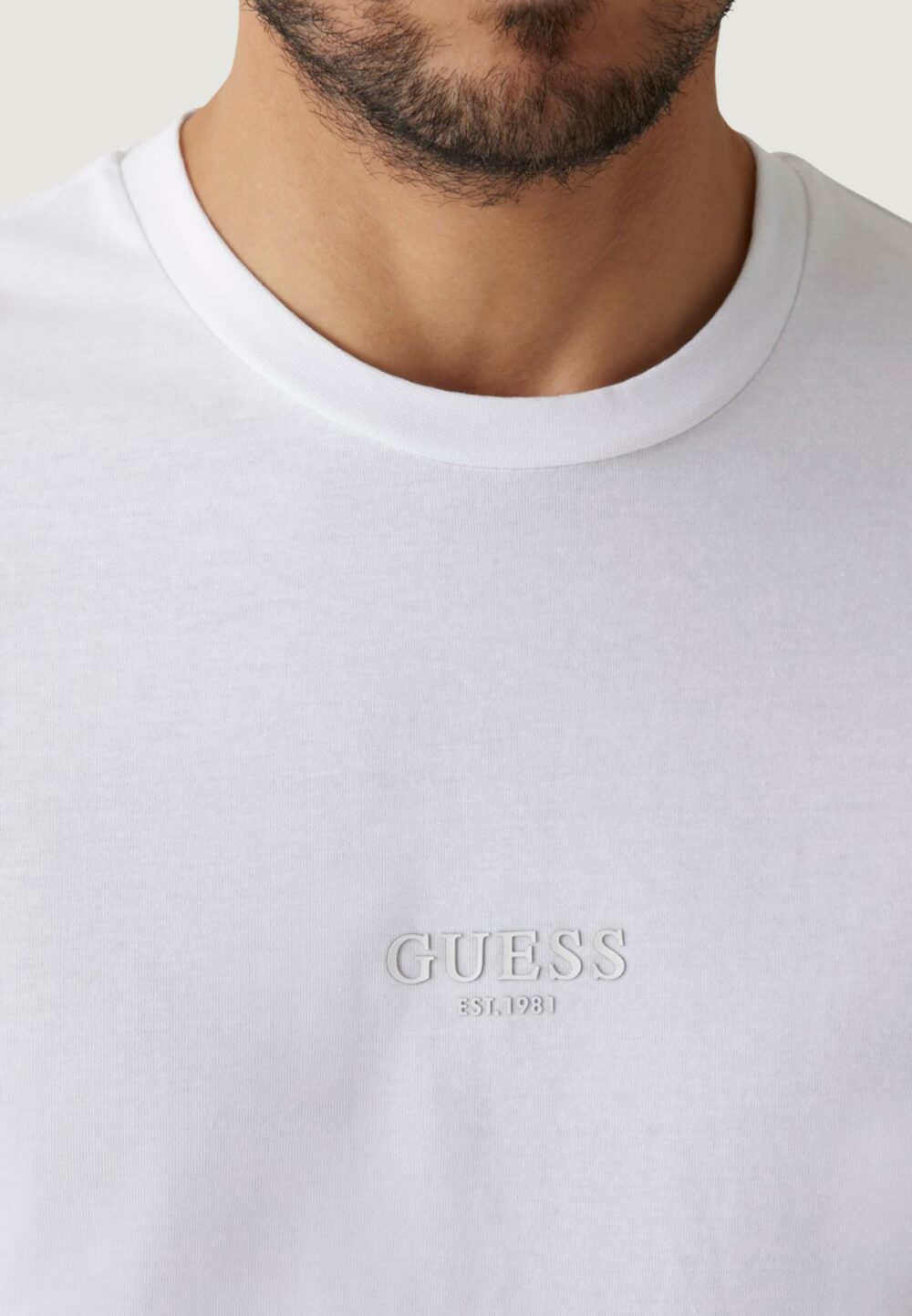 T-shirt Guess AIDY CN SS TEE Bianco - Foto 4