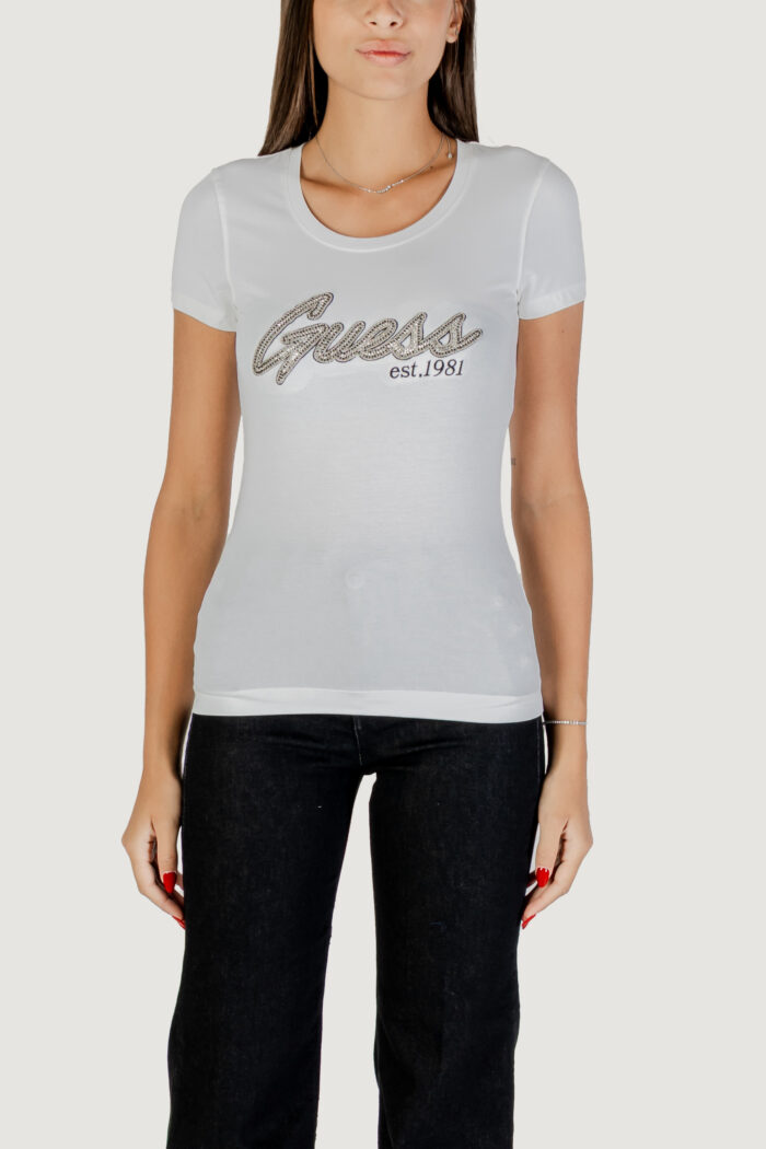 T-shirt Guess SS LOGO HOT FIX TEE Bianco – W5YI16 J1314