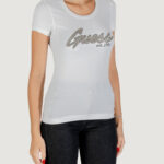T-shirt Guess SS LOGO HOT FIX TEE Bianco - Foto 3