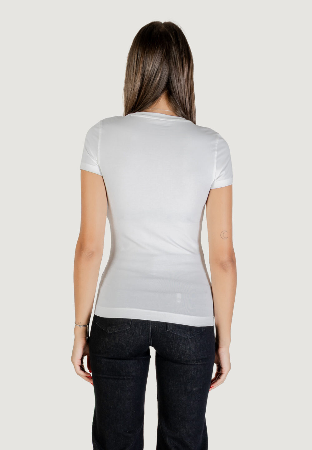T-shirt Guess SS LOGO HOT FIX TEE Bianco - Foto 5
