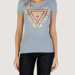 T-shirt Guess SS TRIANGLE FLOWERS TEE Indigo - Foto 1