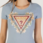 T-shirt Guess SS TRIANGLE FLOWERS TEE Indigo - Foto 2
