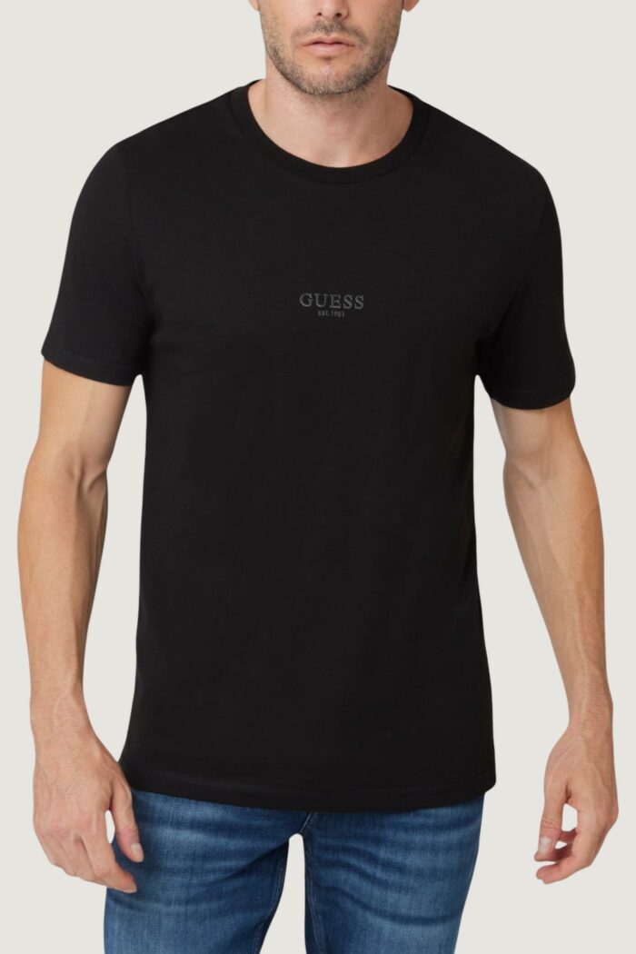 T-shirt Guess AIDY CN SS TEE Nero