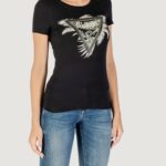 T-shirt Guess CN SS TRIANGLE PALM PRINT Nero - Foto 3