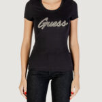 T-shirt Guess SS LOGO HOT FIX TEE Nero - Foto 1