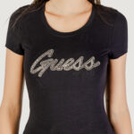 T-shirt Guess SS LOGO HOT FIX TEE Nero - Foto 2