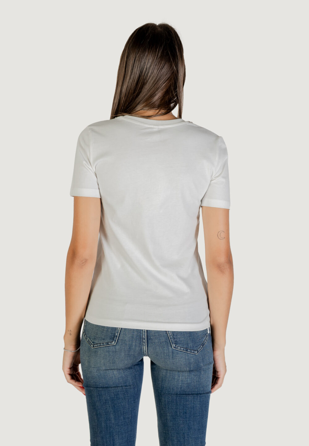 T-shirt Only Onljolly Life S/S Reg Pearl Top Jrs Bianco - Foto 4