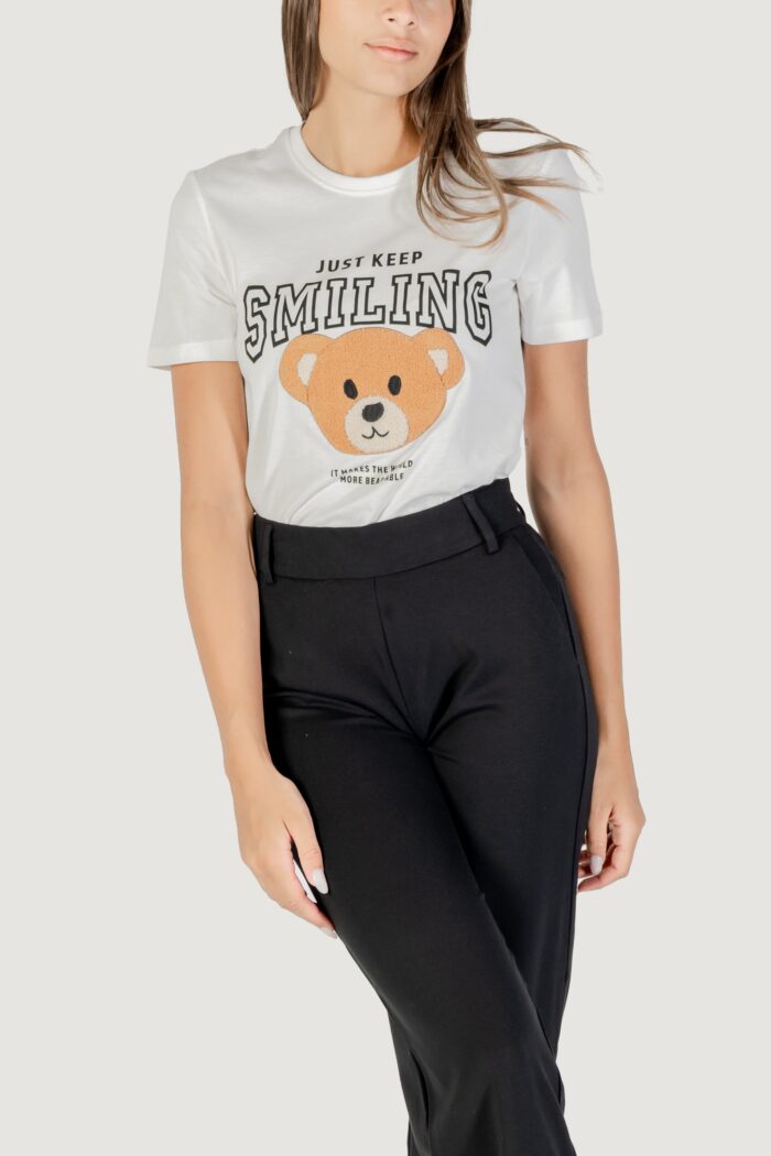 T-shirt Only ONLTERESA LIFE REG S/S TEDDY TOP CS JRS Bianco – 15316954