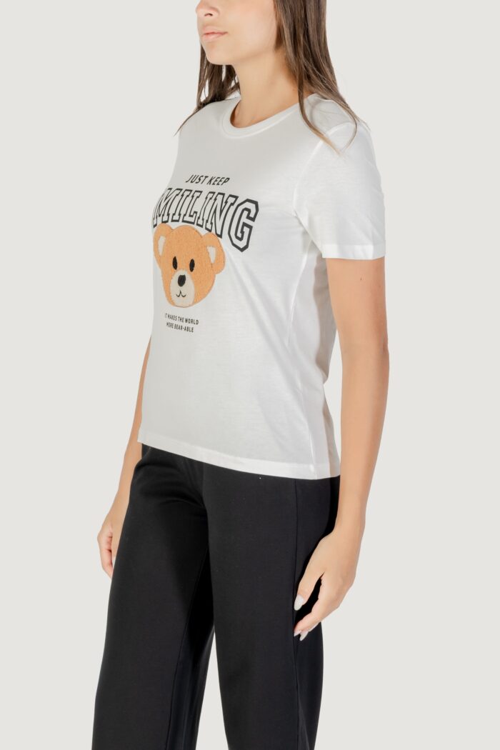 T-shirt Only ONLTERESA LIFE REG S/S TEDDY TOP CS JRS Bianco – 15316954