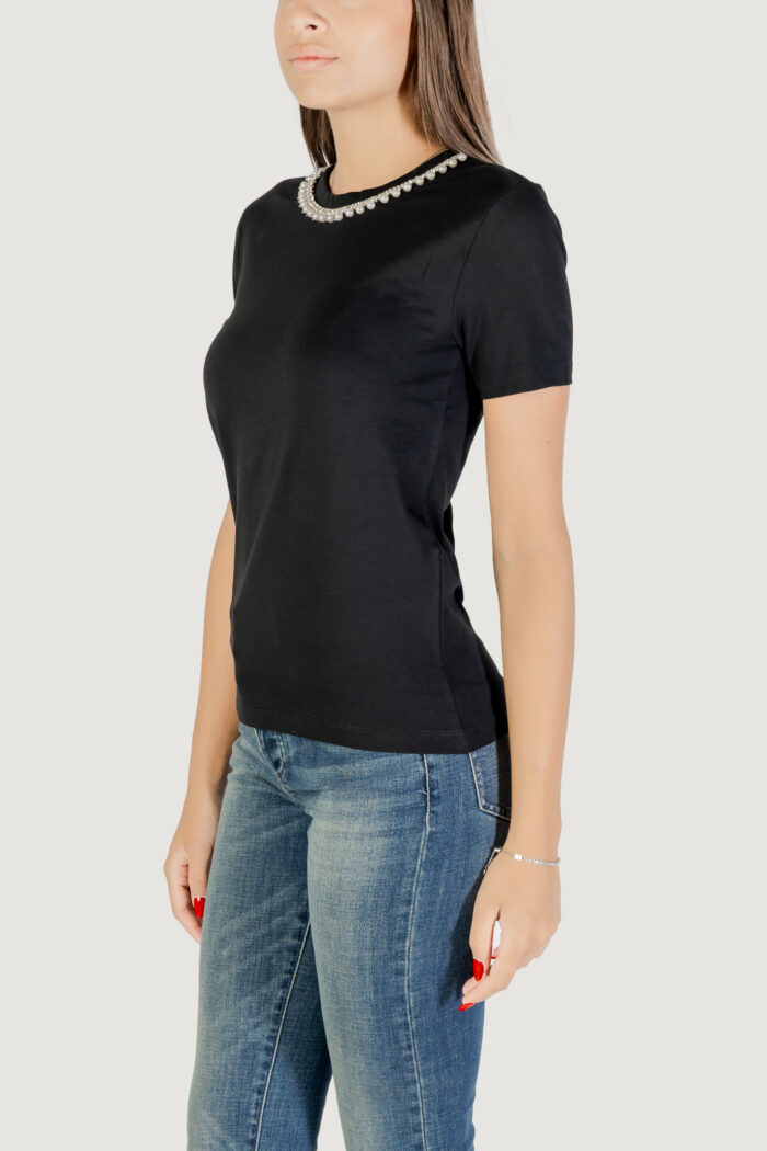 T-shirt Only Onljolly Life S/S Reg Pearl Top Jrs Nero – 15356167