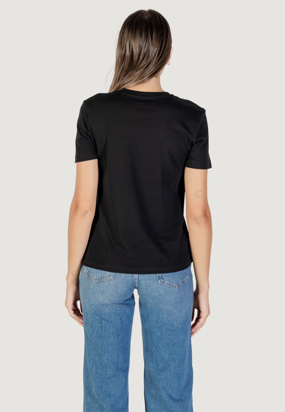 T-shirt Only ONLTERESA LIFE REG S/S TEDDY TOP CS JRS Nero - Foto 4
