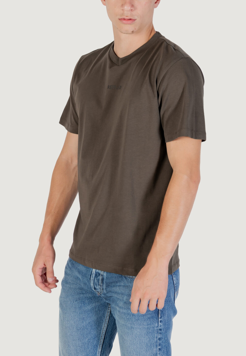 T-shirt Replay  Verde Oliva - Foto 2