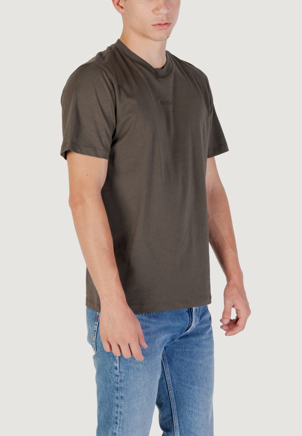 T-shirt Replay  Verde Oliva - Foto 3