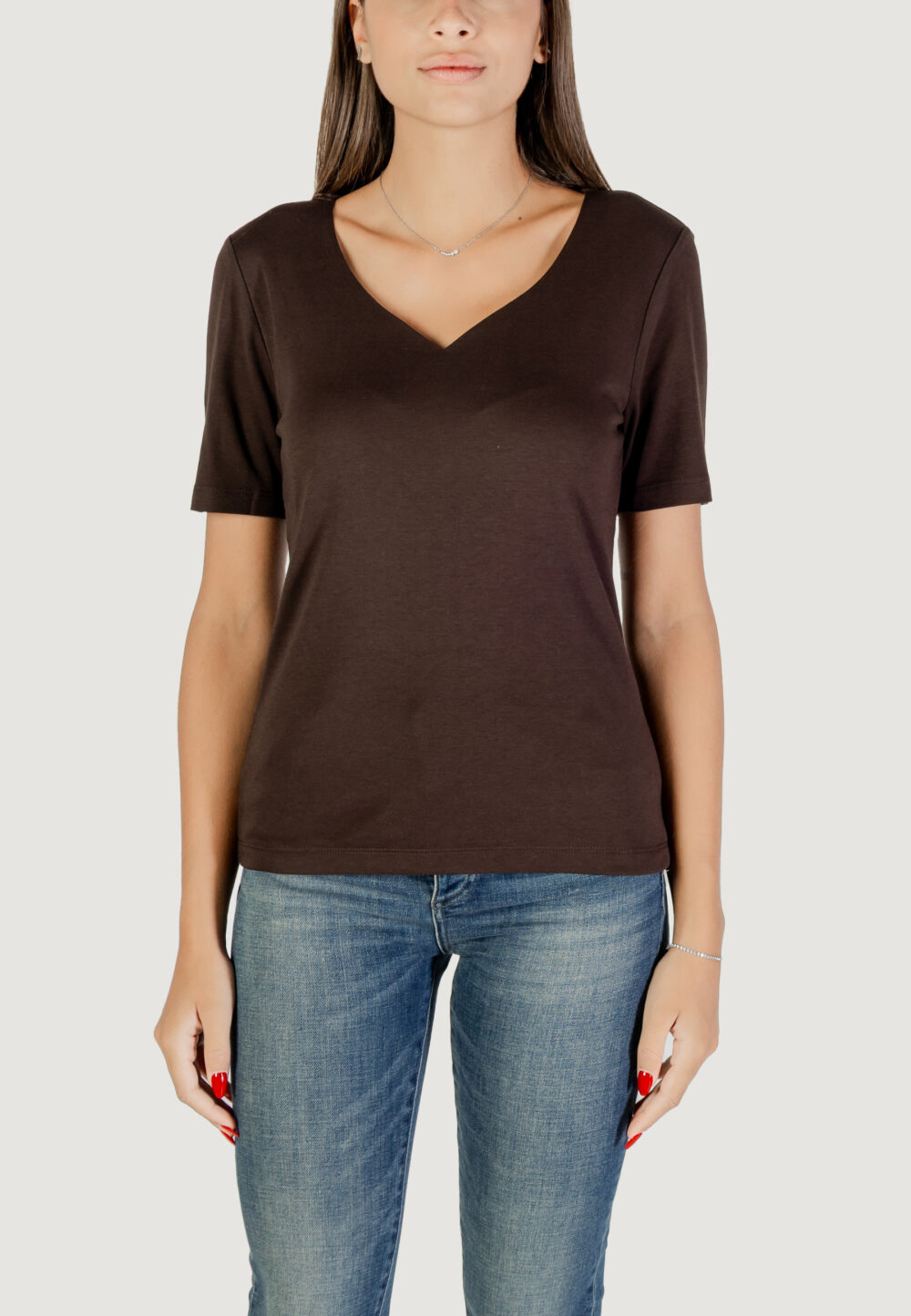 T-shirt Street One  Marrone - Foto 1