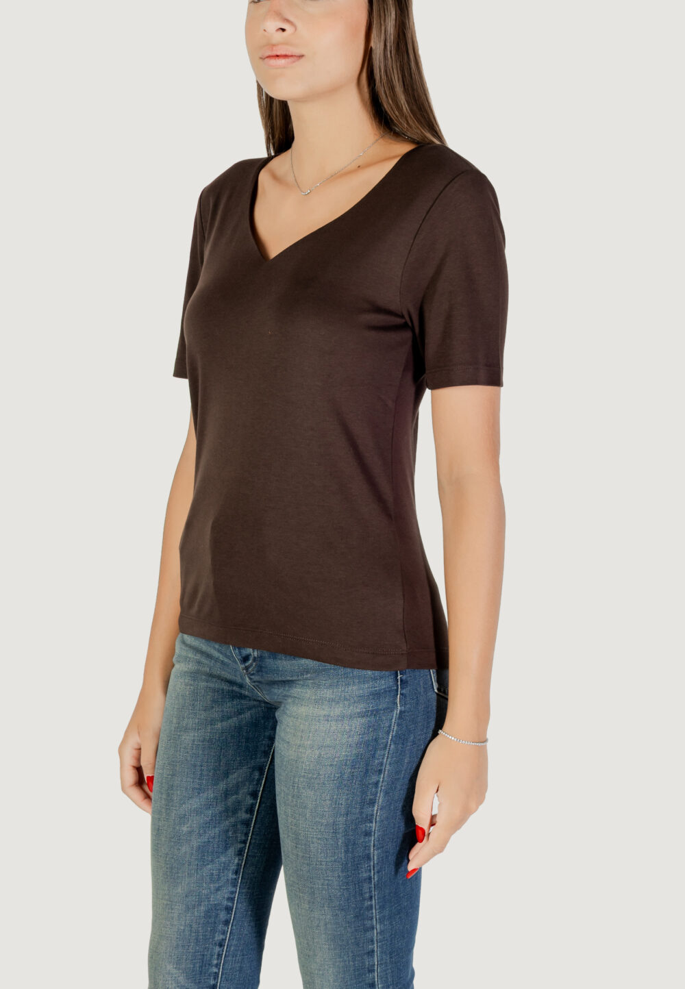 T-shirt Street One  Marrone - Foto 2