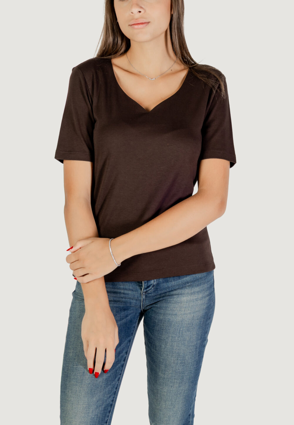 T-shirt Street One  Marrone - Foto 5