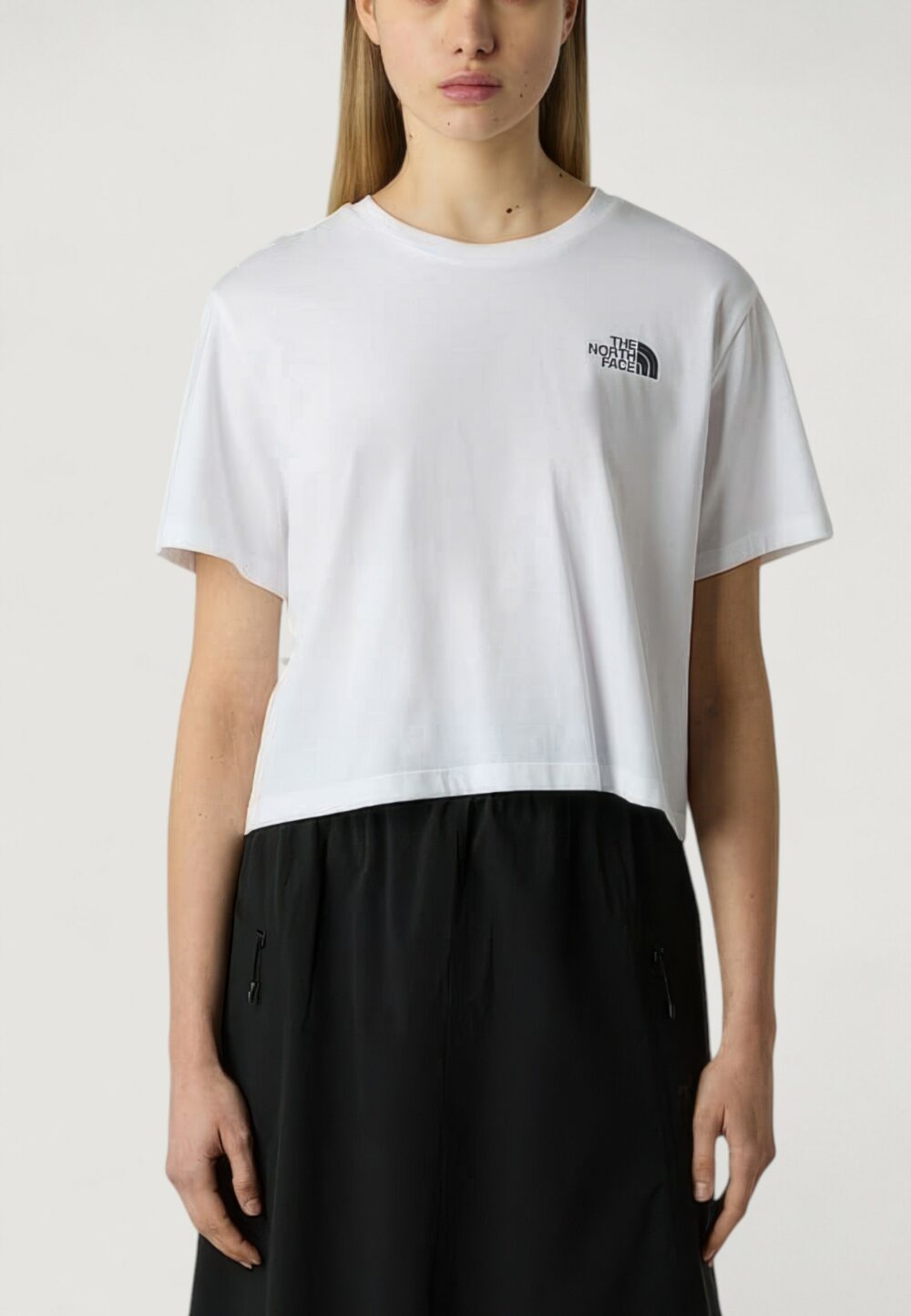T-shirt THE NORTH FACE W SIMPLE DOME CROPPED SLIM TEE Bianco - Foto 3