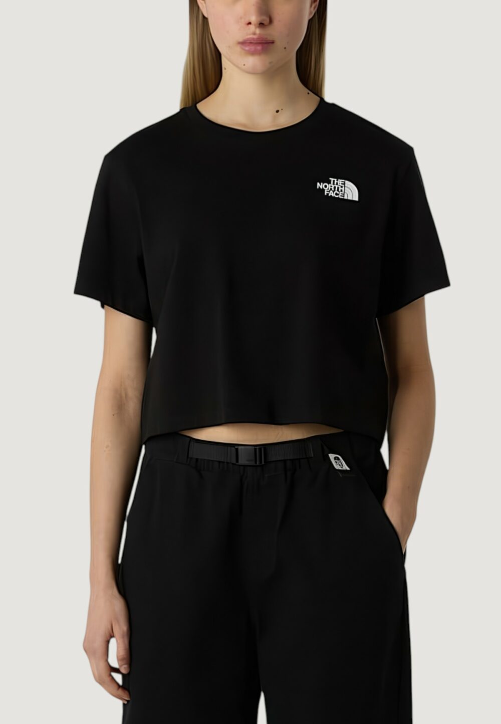 T-shirt THE NORTH FACE W SIMPLE DOME CROPPED SLIM TEE Nero - Foto 3