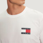 T-shirt Tommy Hilfiger Jeans TJM SLIM ESSENTIAL FLAG TEE EXT Bianco - Foto 2